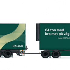 Dagab tar ny helt eldriven Scanialastbil i drift för livsmedelstransporter
