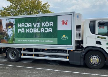 Nu körs Arlas Gotlandsmjölk ut till butik med hjälp av kogödsel