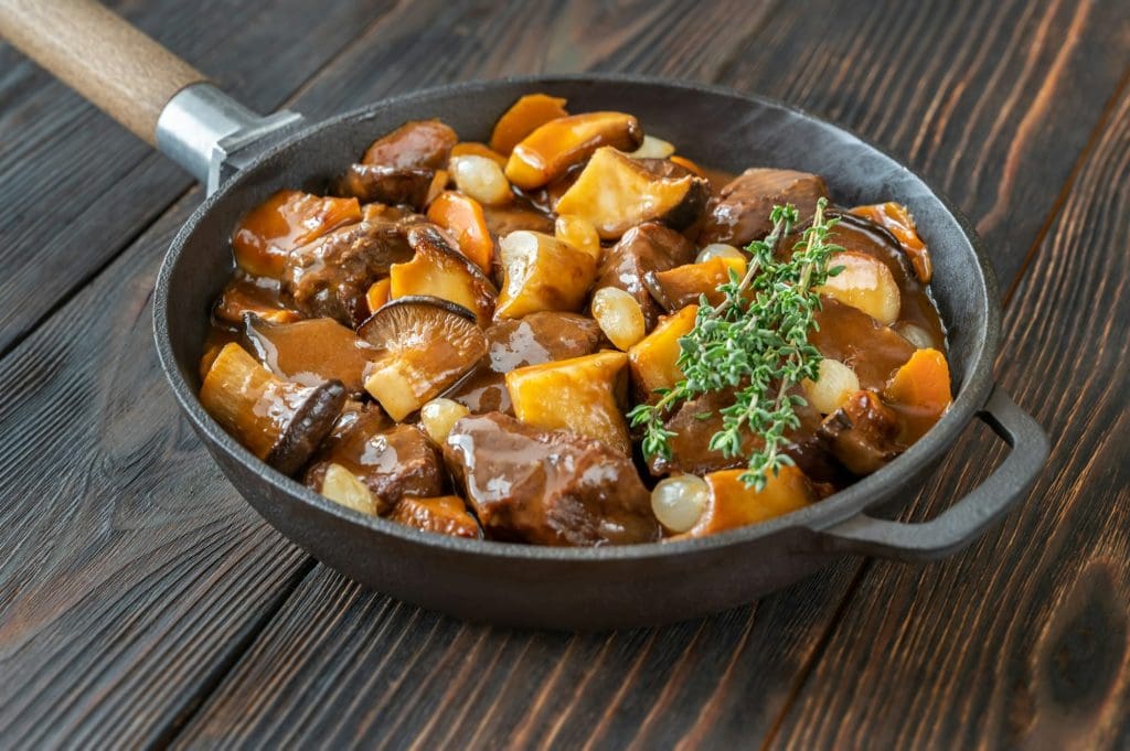 Meat mushroom stew