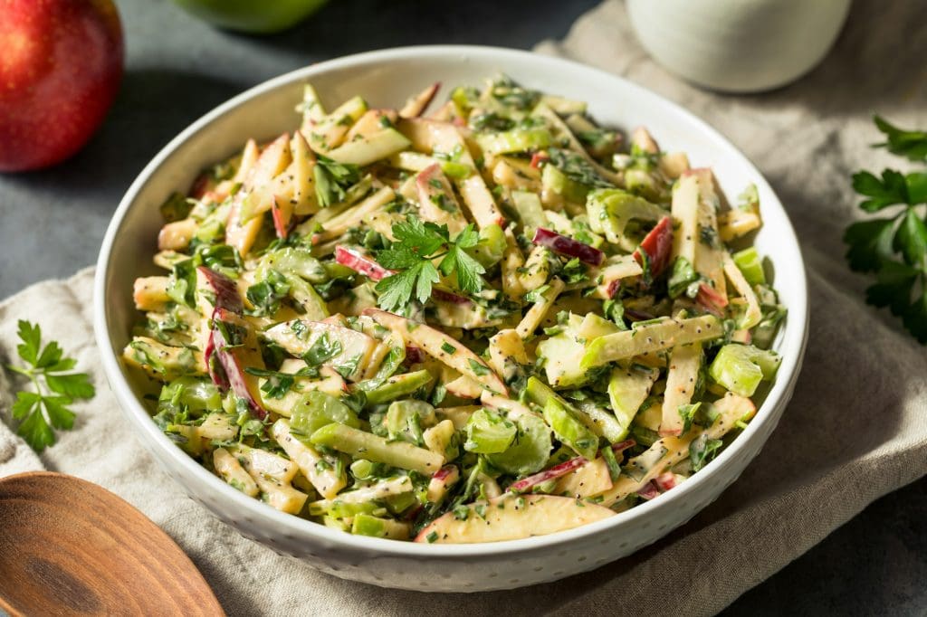 Organic Homemade Apple Slaw Salad