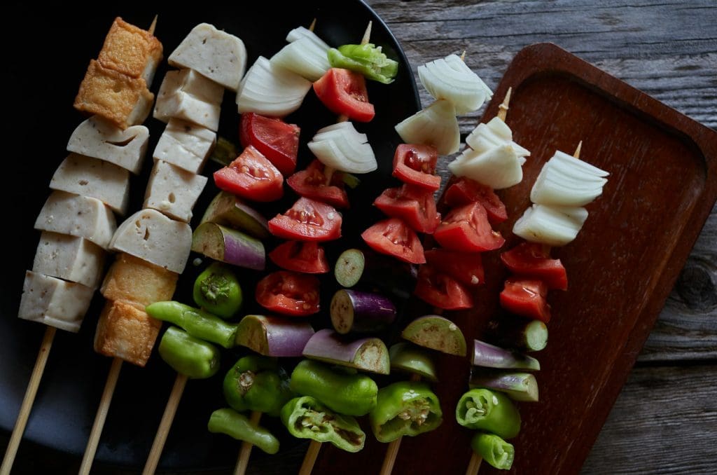 Meat and vegetable for BBQ party