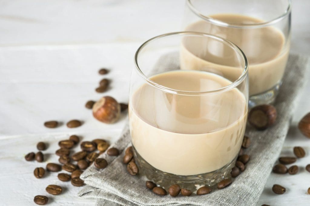 Irish creme liqueur in glass