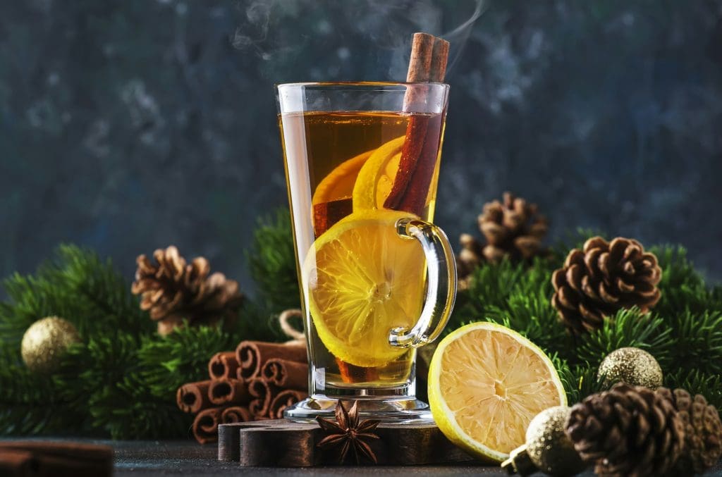 Christmas or New Year hot winter drink